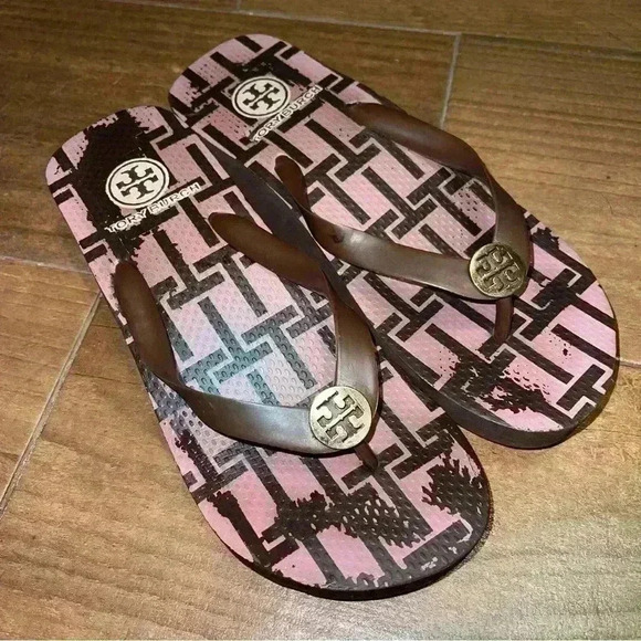 Tory Burch Platform Flip Flop Sandals Brown Size 7 - Picture 4 of 8